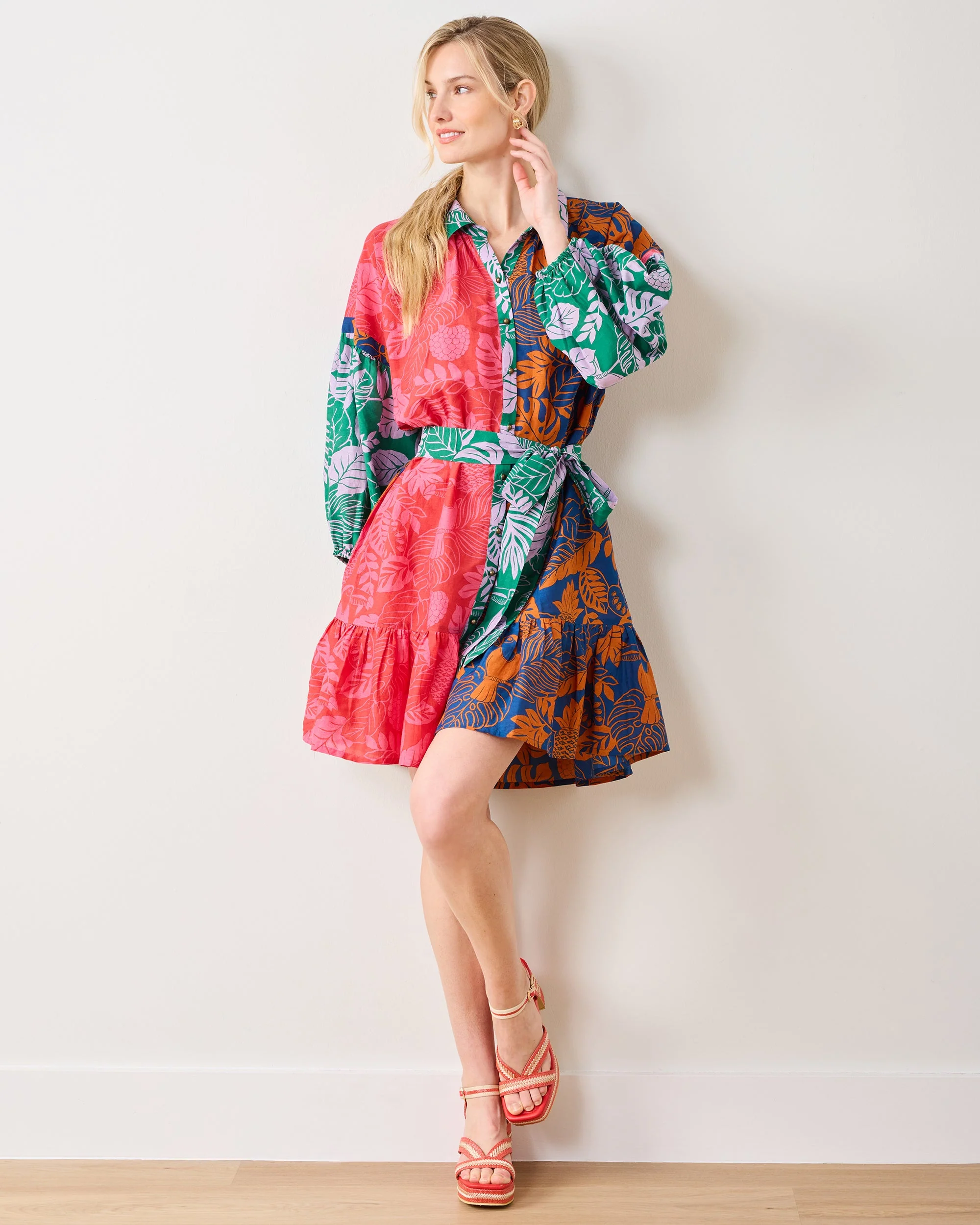 Toucan Treetop - Claudia Dress | Multi Palms - Image 2