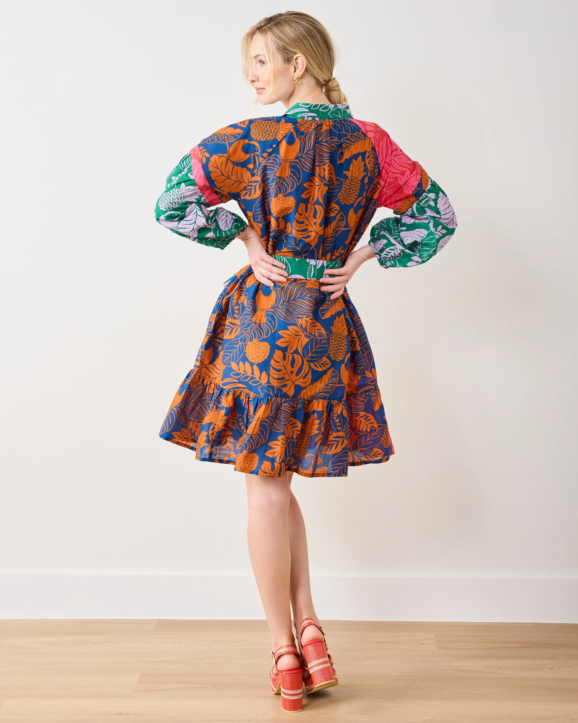 Toucan Treetop - Claudia Dress | Multi Palms - Image 3