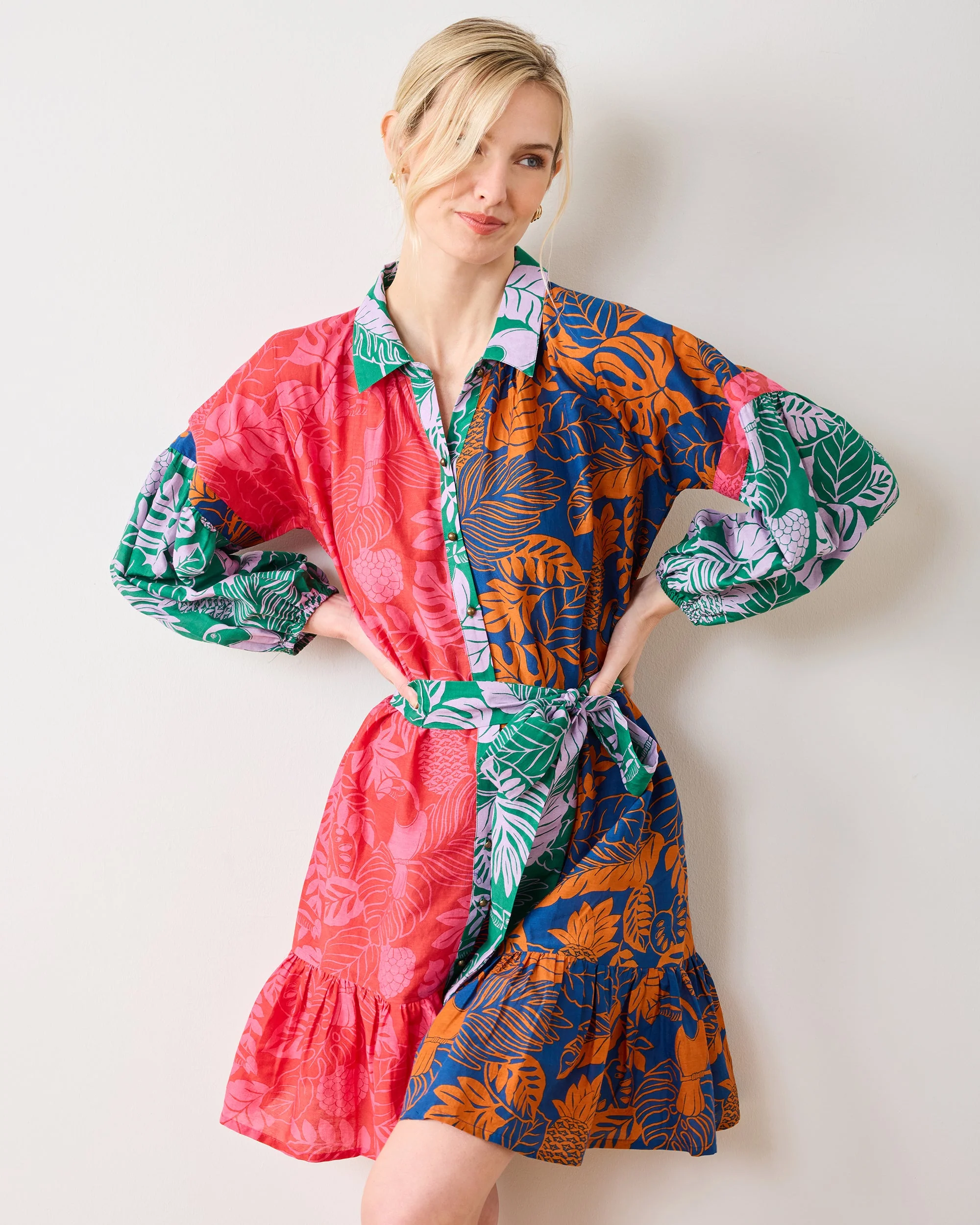 Toucan Treetop - Claudia Dress | Multi Palms - Image 4