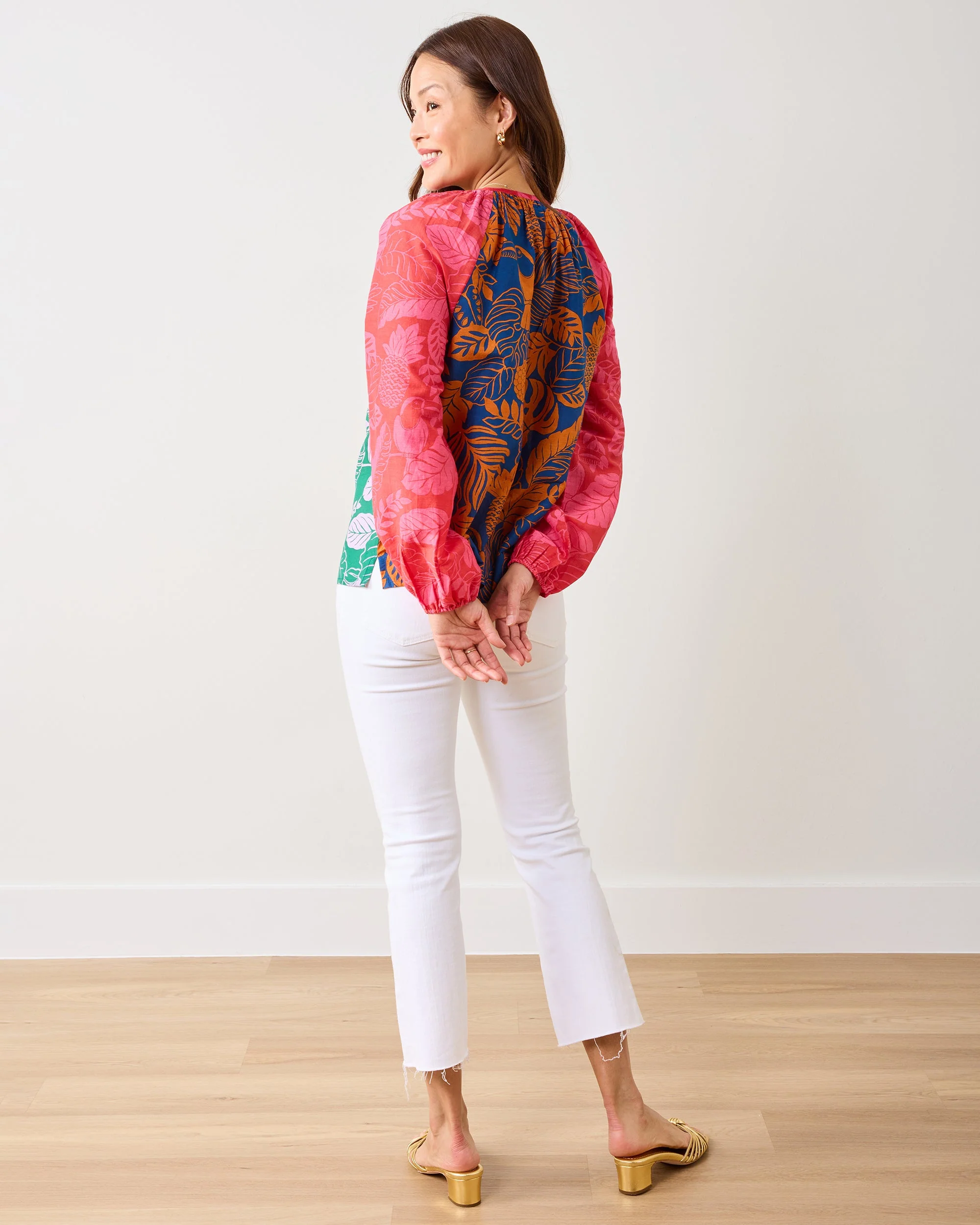 Toucan Treetop - Step Ashore Blouse | Multi Palms - Image 3