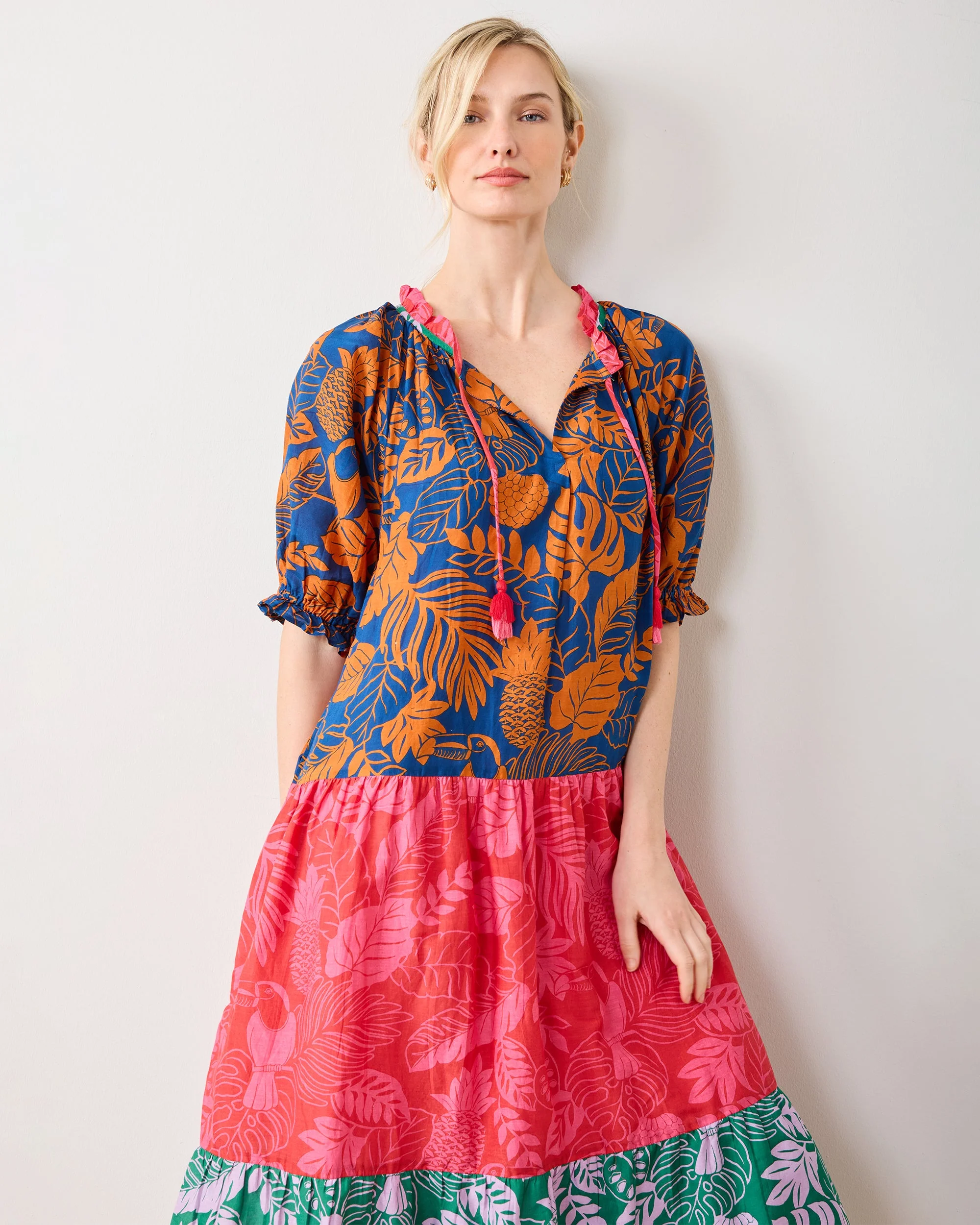 Toucan Treetop - Vibrant Voyage Dress | Multi Palms - Image 2