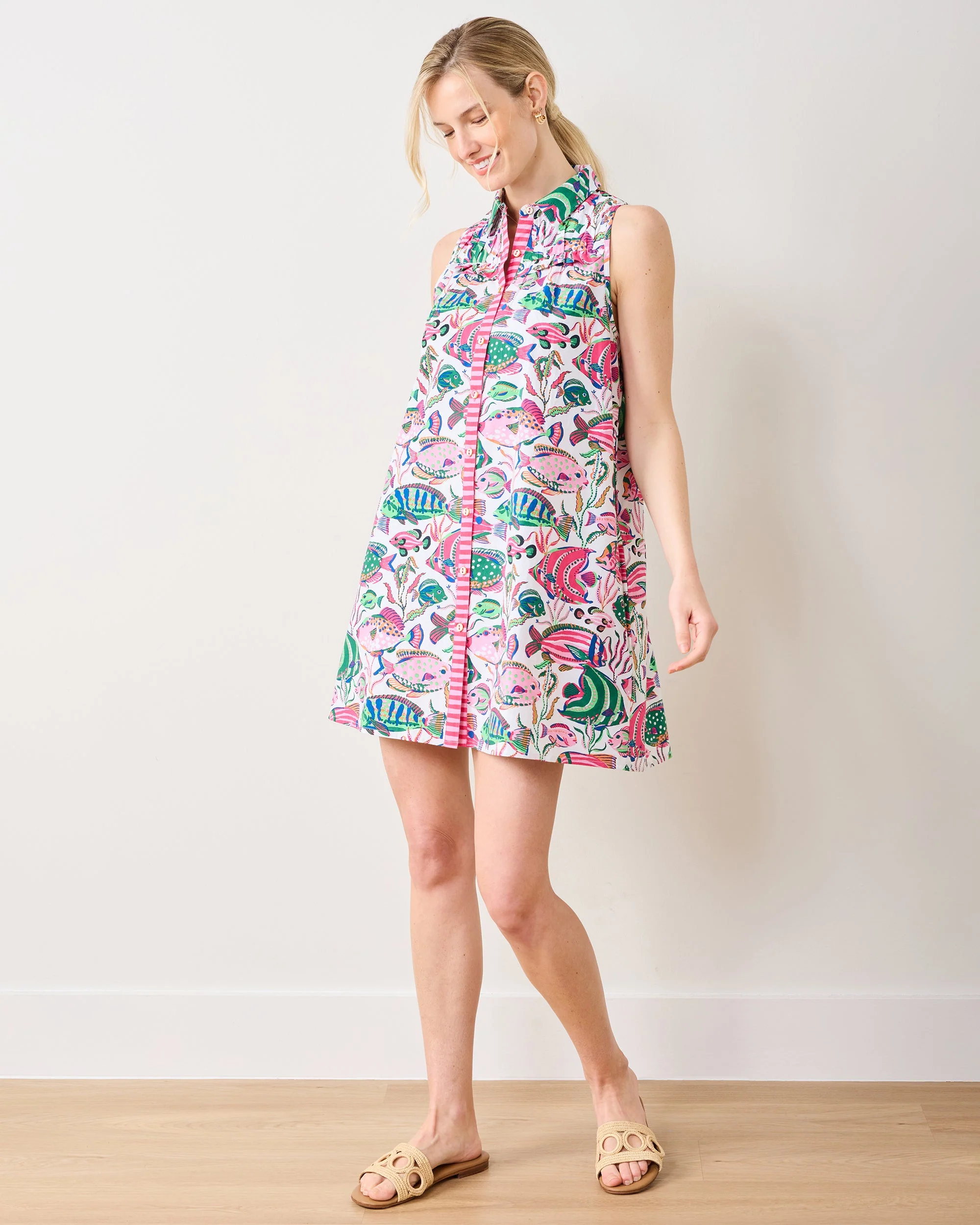 Tropical Fish - Peaceful Palms Dress | Cloud - Image 5