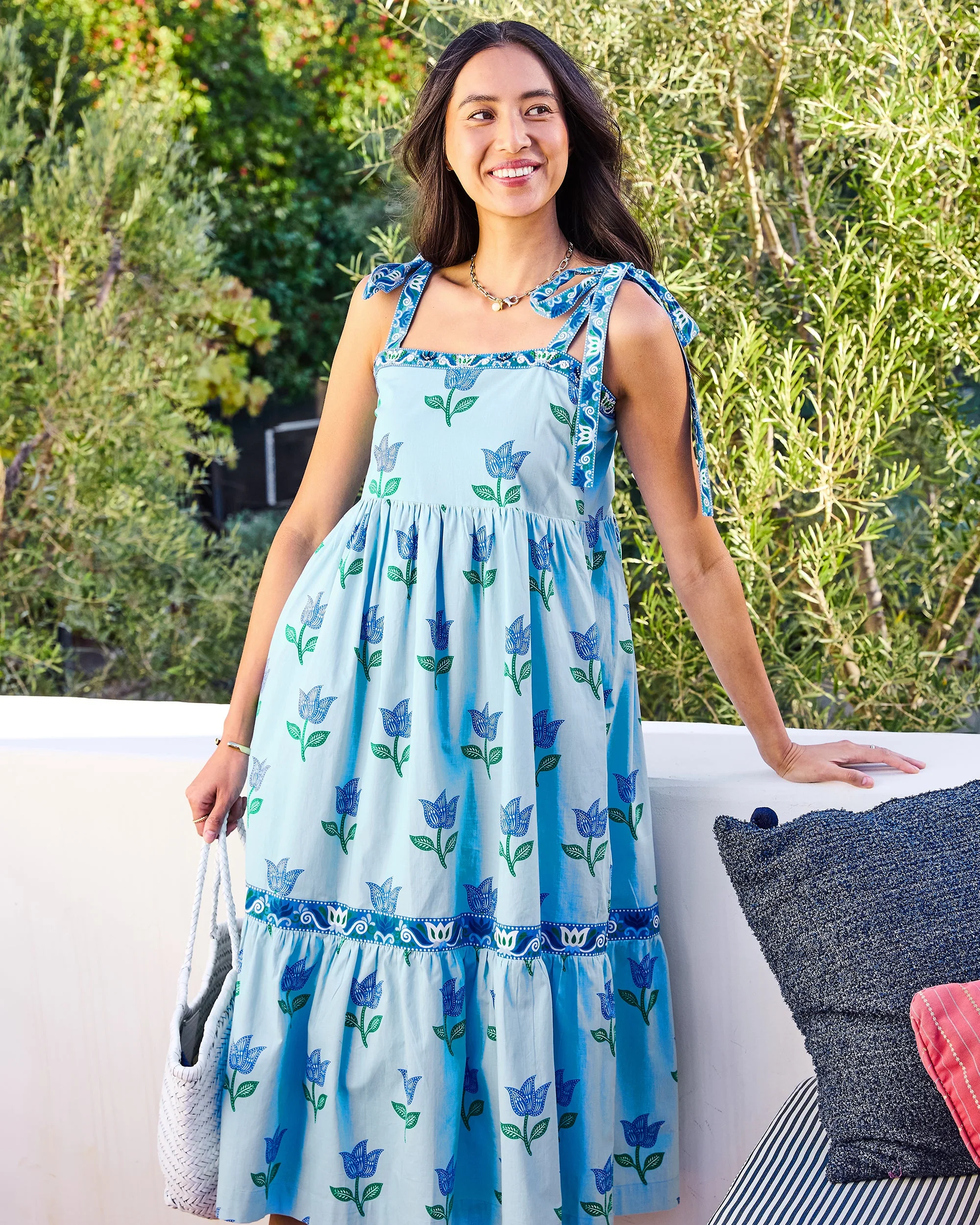 Tulip Bloom - Way Around Dress | Oasis Sky - Image 5