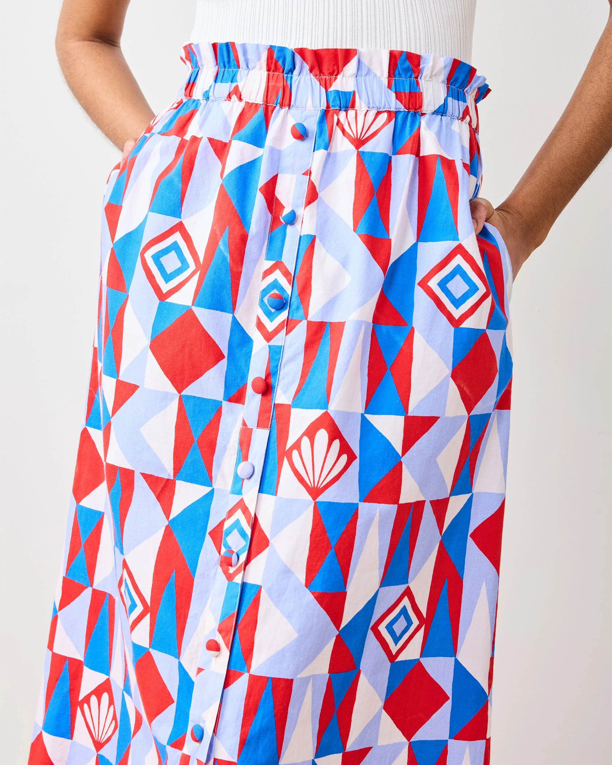 Underwater Mosaic - Escape Skirt | Retro Red - Image 2