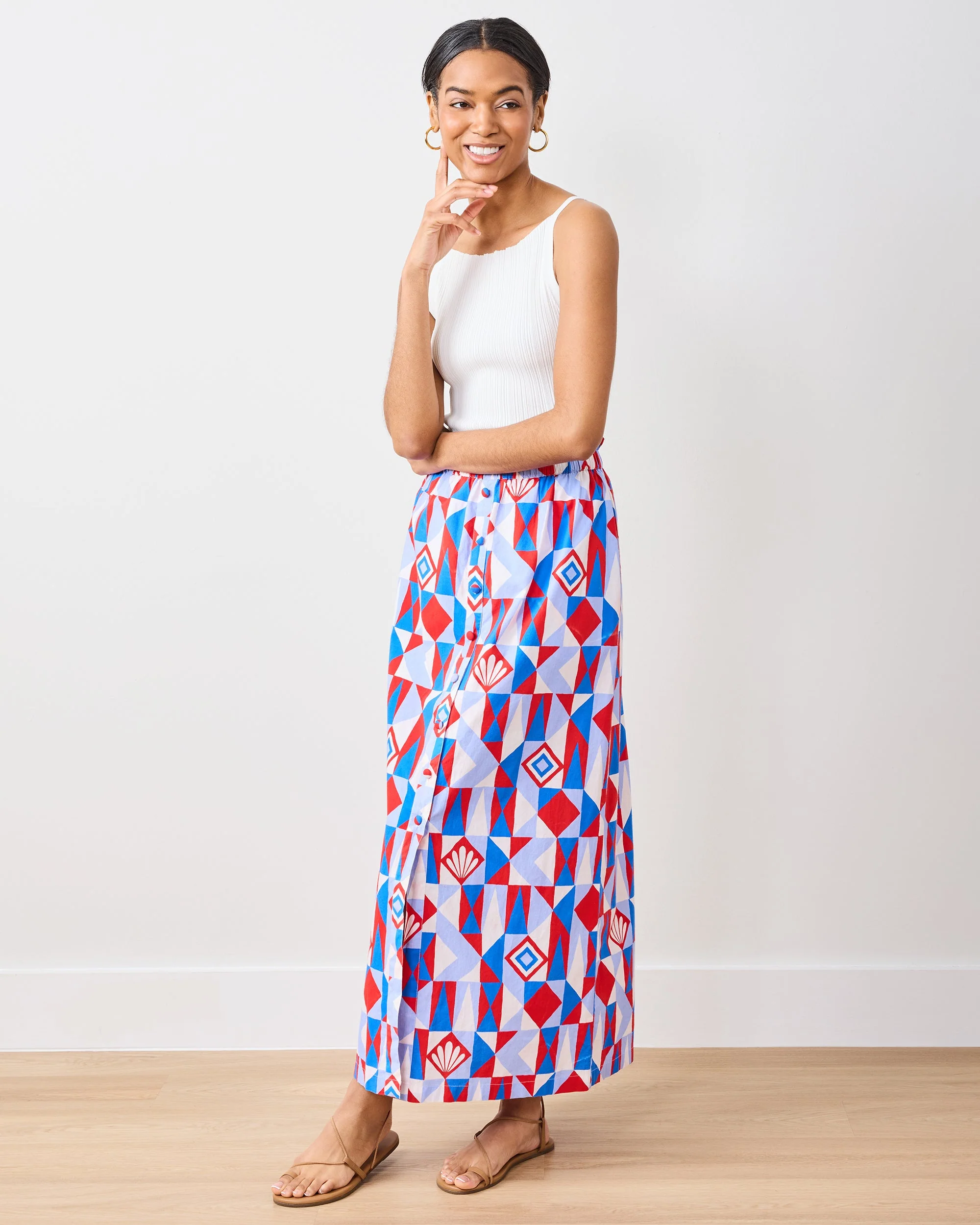 Underwater Mosaic - Escape Skirt | Retro Red - Image 5