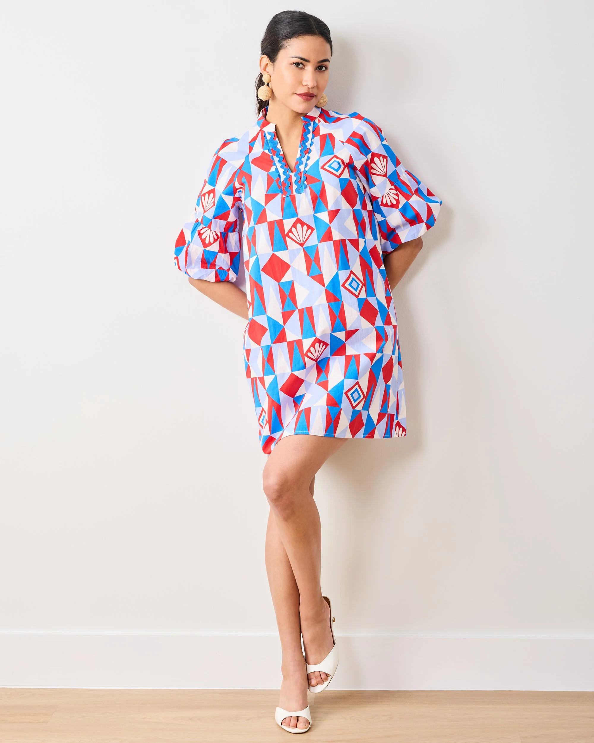 Underwater Mosaic - Isabella Dress | Retro Red - Image 2