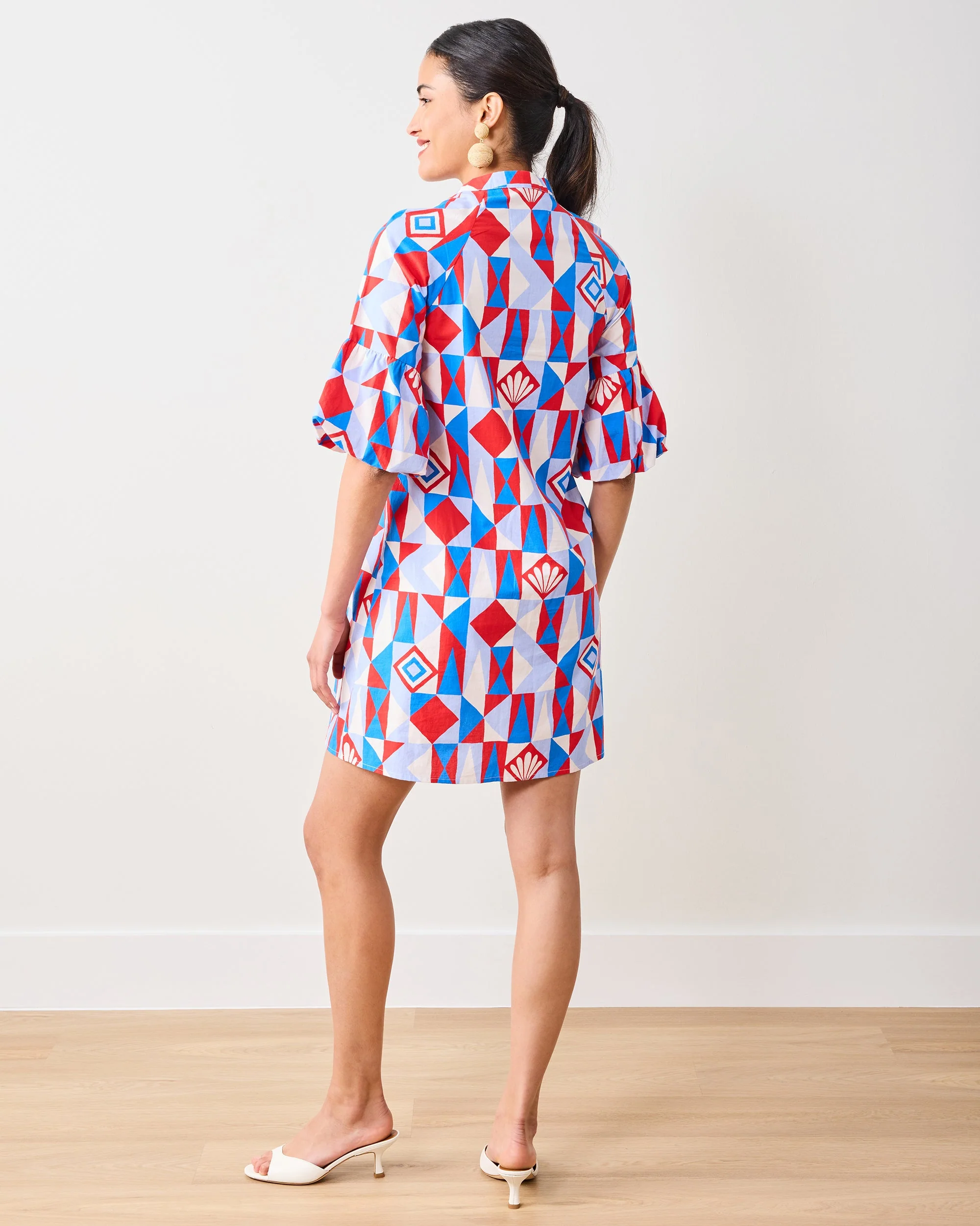 Underwater Mosaic - Isabella Dress | Retro Red - Image 3
