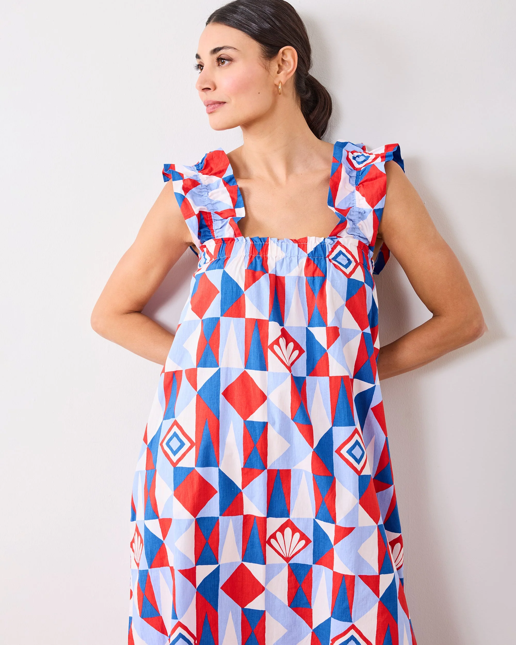 Underwater Mosaic - Serenity Dress | Retro Red