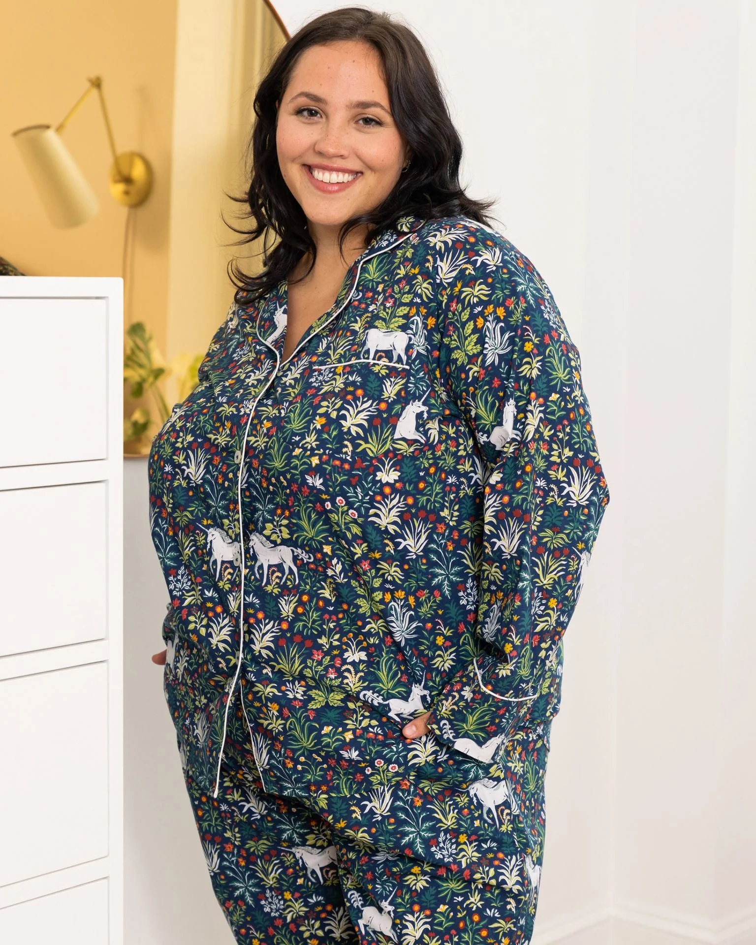 Unicorn's Garden - Long PJ Set | Indigo - Image 7