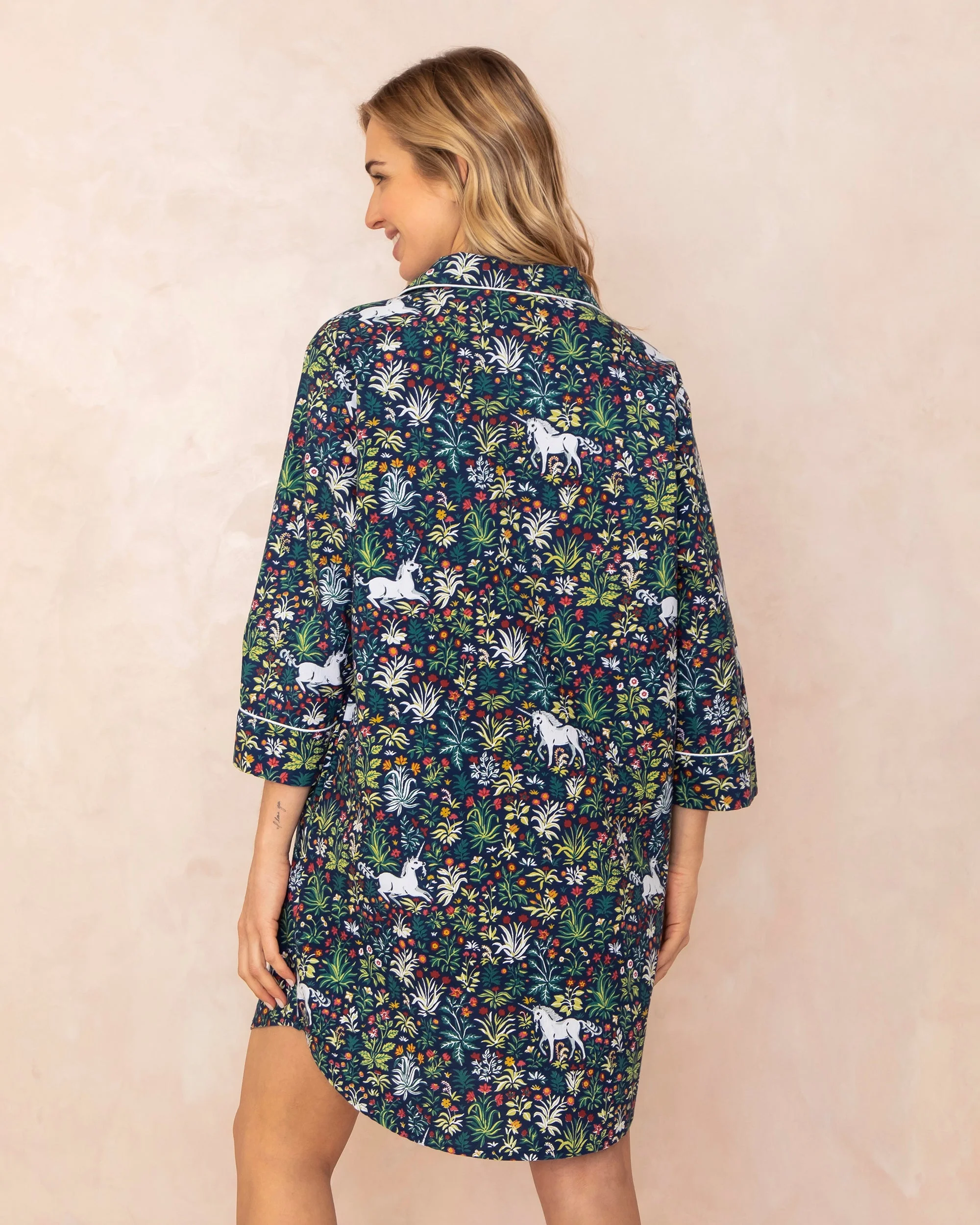 Unicorn's Garden - Sleep Shirt | Indigo - Image 3