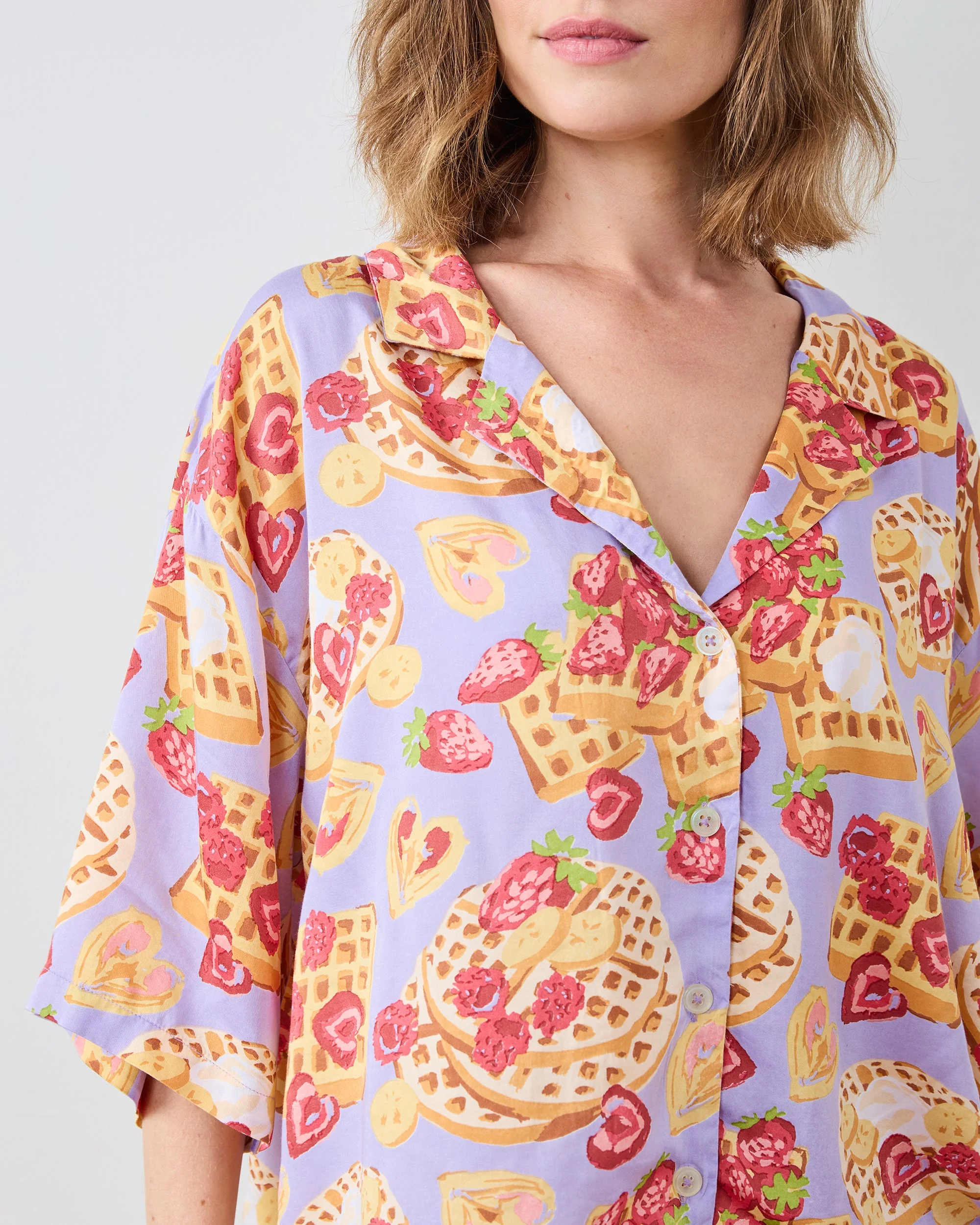 Waffles In Bed - Eco Satin Wildest Dream Set | Lavender