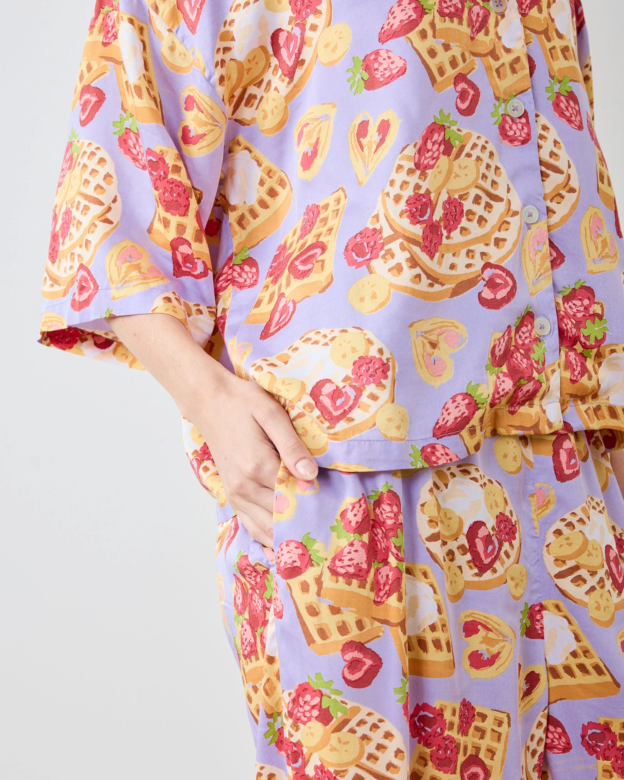 Waffles In Bed - Eco Satin Wildest Dream Set | Lavender - Image 5