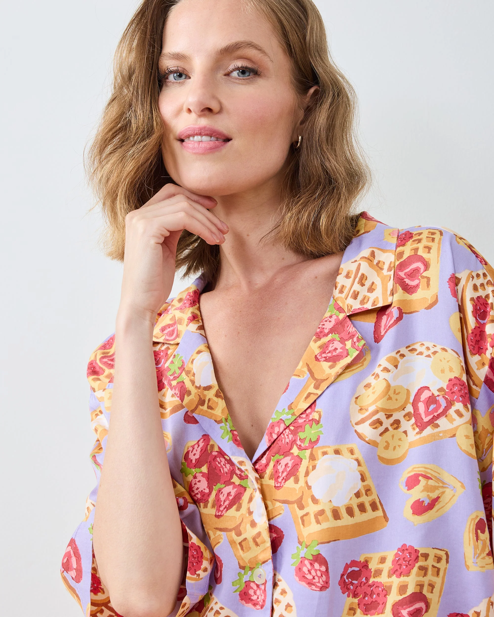 Waffles in Bed - Tall Eco Satin Wildest Dreams Set | Lavender - Image 2