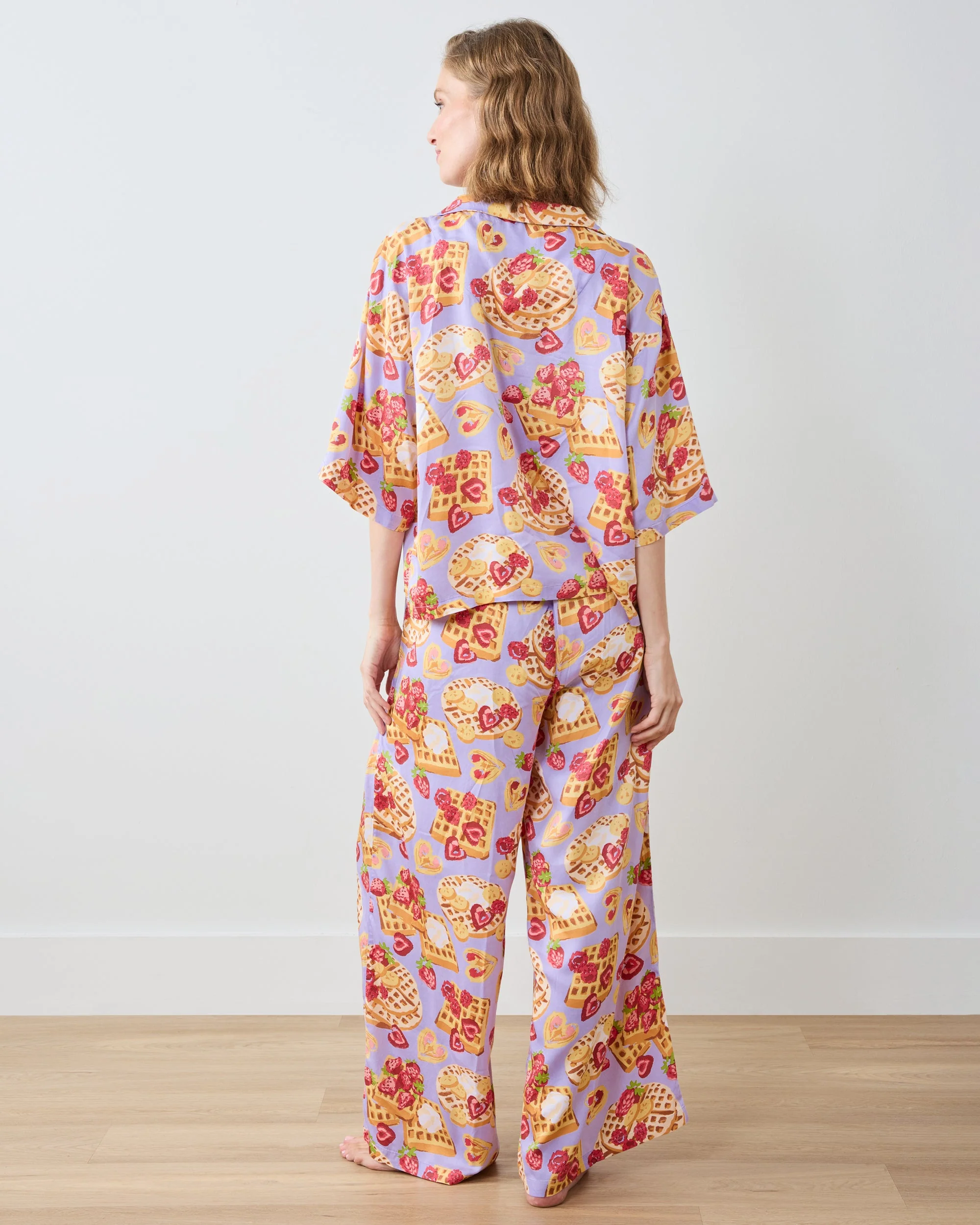 Waffles in Bed - Tall Eco Satin Wildest Dreams Set | Lavender - Image 4
