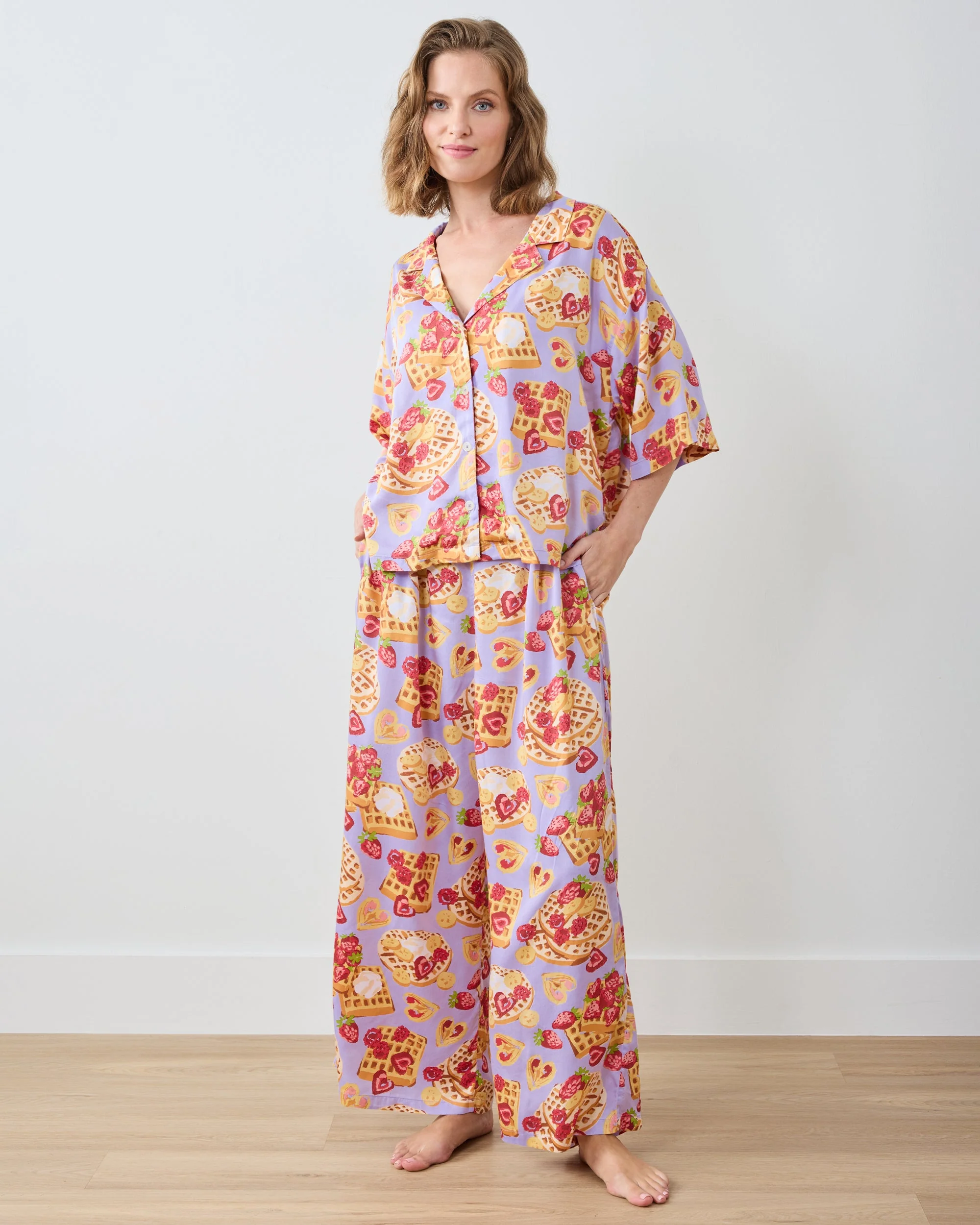 Waffles in Bed - Tall Eco Satin Wildest Dreams Set | Lavender - Image 7